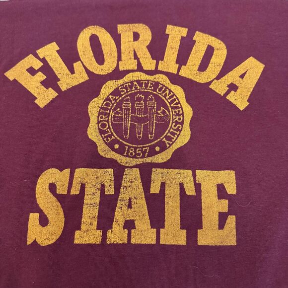 Vintage Florida State Seminoles Shirt Sz M Maroon College Football 70s 80 retro - Picture 3 of 9